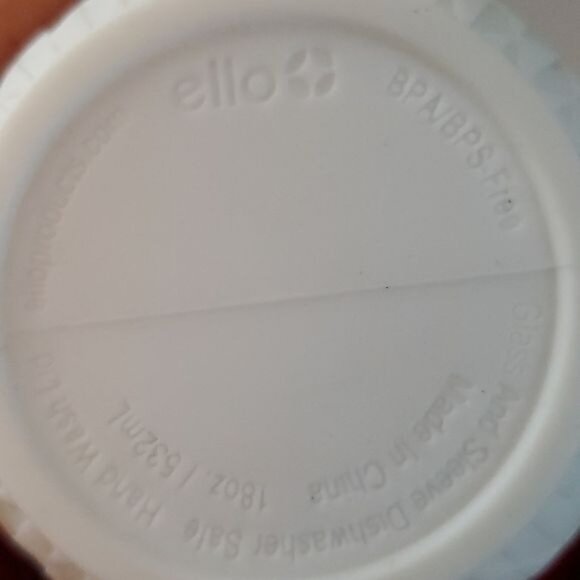 Ello Devon Glass Container Tumbler White Silicone Sleeve Wooden Lid Straw 18 OZ - Picture 7 of 15